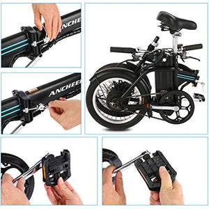 ANCHEER Folding Electric Commuter Bike, 16'' City Ebike with 8Ah Removable Lithium-Ion Battery Electric Bicycles