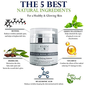 Anti-Wrinkle Night Cream with 2.5% Retinol and Hyaluronic Acid - Anti Aging Retinol Moisturizer Cream for Men & Women to Reduce Wrinkles & Dark Spots