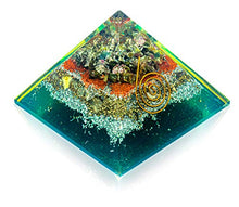 Load image into Gallery viewer, PURA ESPRIT Multi Tourmaline Crystal - Protection Crystals and Stones - Healing Stones -Healing Crystals - Orgone Pyramid - Orgonite EMF Protection - Multi Tourmaline Green Jade Orgone Pyramid
