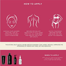 Load image into Gallery viewer, Rose Multi-Use Oil for Face, Body and Hair - Organic Blend of Apricot, Vitamin E and Sweet Almond Oil Moisturizer for Dry Skin, Scalp and Nails - Rose Petals, and Bergamot Essential Oil - 4 Fl Oz
