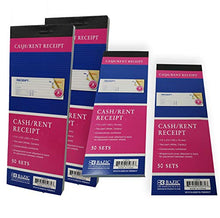 Load image into Gallery viewer, Cash Or Rent Receipt Books Sales Order Invoices | 2 Part, Carbonless, White/Canary, 7 1/2&quot; X 2 3/4&quot; 50 Sets per Book, 4 Books
