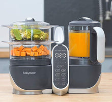 Load image into Gallery viewer, Babymoov Baby Cook Duo Baby Food Maker Steamer and Blender, Baby Food Maker for Infants and Toddlers 6 in 1 Baby Food Processor, Defroster, Sterlizer, Bundled with HogoR Organic Baby Food Cookbook
