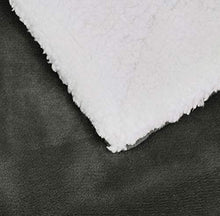 Load image into Gallery viewer, Amazon Basics Ultra-Soft Micromink Sherpa Blanket - Full or Queen, Charcoal
