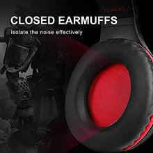 Load image into Gallery viewer, COLUSI Super Lightweight Gaming Headset Xbox One Headset,PS4 Headset with Mic&amp;LED Light,Compatible with PC,Laptop,PS4,Xbox One Conntroller(Adapter Not Included),Ipad,Mobile Phone(Red)
