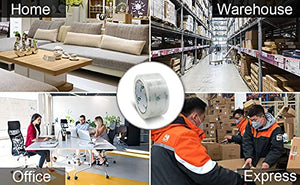12 Rolls Clear Packing Tape Rolls with Free Dispenser, Heavy Duty Refill Tape for Shipping Moving and Packaging, 2.4Mil 1.88 Inch x 60 Yard, BOMEI PACK