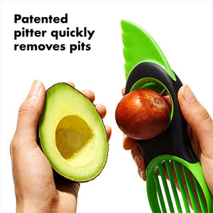 OXO Good Grips Chopper,White/Black & Good Grips 3-in-1 Avocado Slicer - Green