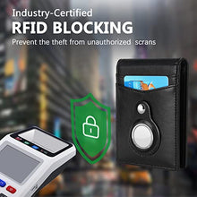 Load image into Gallery viewer, AirTag Wallet Holder Mens Slim Wallet with Money Clip, RFID Blocking Bifold Credit Card Holder for Men (Black)
