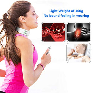 QUINEAR Neck Massager with Heat, Intelligent Wireless Electric Pulse Neck Massage Device Helpful for Pain Relief & Deep Relaxation - 5 Massage Modes, 16 Intensities & 2 Heating Function