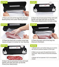 Load image into Gallery viewer, GERYON Vacuum Sealer, Automatic Food Sealer Machine with Starter Bags &amp; Roll for Food Savers and Sous Vide, Black
