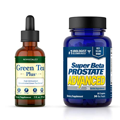 Super Beta Prostate Advanced Prostate Supplement for Men + Green Tea Plus Concentrated Green Tea Extract. Reduce Nighttime Bathroom Trips & Support a Healthy Prostate, Metabolism and Immune System