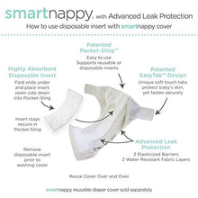 Load image into Gallery viewer, SmartNappy Disposable Inserts for by Amazing Baby Hybrid Diaper Cover, Extra Absorbent, No Plastic Liner, Size 3-4, 12-40 lbs, 22 Count

