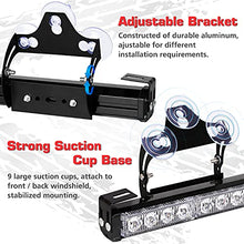 Load image into Gallery viewer, Linkitom 2 In 1 Emergency LED Traffic Advisor Strobe Light Bar, 23 Flash Patterns 32LED Interior Safety Warning Hazard Flashing Lights for Roof/Dash/Front/Rear Windshield (Amber/White)

