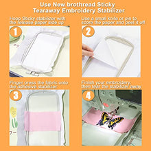 Load image into Gallery viewer, New brothread Sticky Self-Adhesive Tear Away Embroidery Stabilizer Backing 12" x 10 Yd roll - Medium Weight for Napped Fabric &amp; Hoop Less Embroidery
