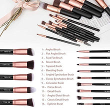 Load image into Gallery viewer, BS-MALL Makeup Brushes 18 Pcs and 14 Pcs Premium Synthetic Foundation Powder Concealers Eye Shadows Makeup brush Set with 3 Makeup Sponge
