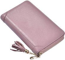 Load image into Gallery viewer, Easyoulife Credit Card Holder Wallet Womens Zipper Leather Case Purse RFID Blocking (Pink)
