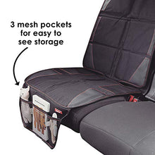 Load image into Gallery viewer, Diono Ultra Mat Pack Full Size Car Seat Protectors For Under Car Seat, Crash Tested With Premium Ultra Thick Padding For Durable, Water Resistant Protection, Includes 3 Mesh Storage Pockets
