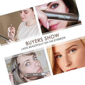 Waterproof Eyebrow Gel for Long Lasting, Highly Tinted Liquid Eye Brow Makeup, Sweatproof, Natural (Brunette)