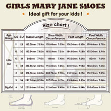 Load image into Gallery viewer, WIKENCY Girls Dress Shoes Mary Jane Shoes for Girls Princess Wedding Party Flower Girl School Shoes Low Heel Flats for Little/Big Kids Black 4 US Big Kid
