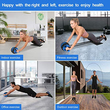 Load image into Gallery viewer, Abs Wheel Roller for Abs Exercise Workout Fitness -Ab Wheel Roller with Resistance Band and Jump Rope -Perfect Home Gym Equipment for Men Women Abdominal Exercise-Blue
