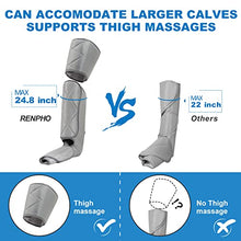 Load image into Gallery viewer, RENPHO Leg Massager for Circulation and Pain Relief, Air Compression Foot Leg Calf Thigh Massage, Helps for Reduce Swelling, Muscle Relaxation, 6 Modes 4 Intensities, Gifts Ideas
