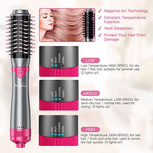 Load image into Gallery viewer, Brightup Hair Dryer Brush, Blow Dryer Brush, Hair Dryer &amp; Volumizer Styler Hot Air Brush, Negative Ionic Electric Hair Dryer &amp; Curler Straightener Brush, Detachable Brush &amp; Interchangeable Brush Head
