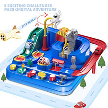 Load image into Gallery viewer, TEMI Kids Race Track Toys for Boy Car Adventure Toy for 3 4 5 6 7 Years Old Boys Girls, Puzzle Rail Car, City Rescue Playsets Magnet Toys w/ 3 Mini Cars, Preschool Educational Car Games Gift Toys

