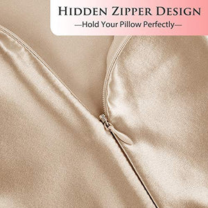 Ravmix 100% Pure Natural Mulberry Silk Pillowcase for Hair and Skin King Size, 21 Momme 600TC Hypoallergenic Both Sides Soft Breathable with Hidden Zipper, 20×36 inches, 1PCS, Beige
