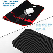 Load image into Gallery viewer, VIT 44 Inch Ergonomic Gaming Desk, T-Shaped Office PC Computer Desk with Full Desk Mouse Pad, Gamer Tables Pro with USB Gaming Handle Rack, Stand Cup Holder&amp;Headphone Hook (44 inch, Black)
