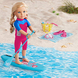 Journey Girls Summer Surf Set for 18 Inch Dolls, Includes Surfboard and Wet Suit, Amazon Exclusive, by Just Play