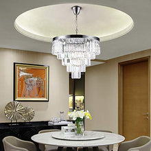 Load image into Gallery viewer, Luxury Modern Crystal Chandeliers Lighting Ceiling Lamp Lights Fixture With 5 Tiers for Dining Room, Living Room(12 Lights Chrome)

