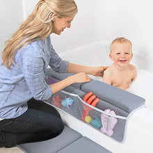 Load image into Gallery viewer, beiens Bath Kneeler and Elbow Rest Pad, 1.5&#39;&#39; Thick Quickly Dry Kneeling Pad and Elbow Support for Knee &amp; Arm Support Large Bathtub Kneeling Mat with Toy Organizer for Happy Baby Bathing Time (Grey)
