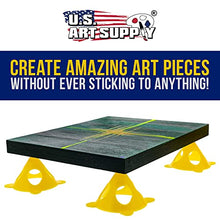Load image into Gallery viewer, U.S. Art Supply Yellow Cone Canvas and Cabinet Door Risers - Acrylic and Epoxy Pouring Paint Canvas Support Stands (Pack of 20) Great to get your Canvas or Cabinet Doors elevated for a clean paint job
