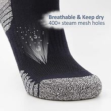 Load image into Gallery viewer, Petrala Hiking Socks Mens 13-15 Moisture Wicking Thick Padded Combed Cotton Sock Trekking Outdoor Performance 5 Pack
