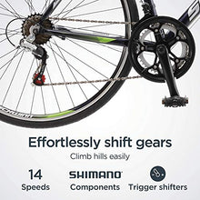 Load image into Gallery viewer, Schwinn Volare 1300 Adult Hybrid Road Bike, 28-inch wheel, aluminum frame, Blue
