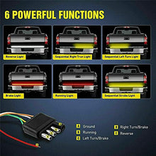 Load image into Gallery viewer, NEW SUN 60&quot; LED Tailgate Brake Light Bar for Truck Trailer Quadruple Row Strip with Red Brake White Reverse Sequential Amber Turning Signals Strobe Lights

