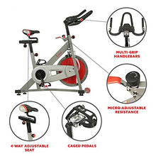 Load image into Gallery viewer, Sunny Health &amp; Fitness Pro II Indoor Cycling Bike with Device Mount and Advanced Display – SF-B1995, Silver
