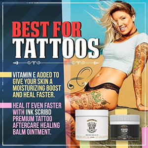 Ink Scribd Tattoo Numbing Cream - Premium Topical Anesthetic Lidocaine Cream - Lidocaine for Maximum Strength Pain Relief - Best Skin Numbing Cream for Tattoos, Waxing, Microneedling (1oz)