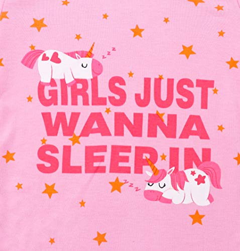 Load image into Gallery viewer, Girls' 6-Piece Snug-Fit Cotton Pajama Set Sleepwear (Unicorn/Sleep in, 8)