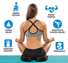 Load image into Gallery viewer, ComfiLife Gel Enhanced Seat Cushion - Non-Slip Orthopedic Gel &amp; Memory Foam Coccyx Cushion for Tailbone Pain - Office Chair Car Seat Cushion - Sciatica &amp; Back Pain Relief (Black)
