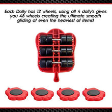 Load image into Gallery viewer, Heavy Duty Furniture Lifter with 4 Sliders for Easy and Safe Moving, Appliance Roller Suitable for Sofas, Couches and Refrigerators, Adjustable Height [Load Capacity: 660lbs Per Wheel]
