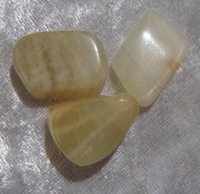 Load image into Gallery viewer, 3 Moonstone Tumbled Stones Gemstones Crystals Healing Rocks Wiccan Supplies
