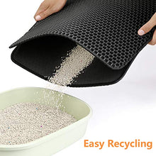 Load image into Gallery viewer, Polarduck Cat Litter Mat, 20&quot; X 16&quot;, Cat Litter Trapping Mat, Honeycomb Double Layer Design, Urine and Water Proof Material, Scatter Control, Special Side Handles Design Easier to Clean,Washable
