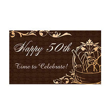 Load image into Gallery viewer, Fashioncraft 50th Anniversary Birthday Wine Bottle Opener with Stopper Gift Set Favors with Card, 50th Golden Design

