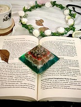 Load image into Gallery viewer, PURA ESPRIT Multi Tourmaline Crystal - Protection Crystals and Stones - Healing Stones -Healing Crystals - Orgone Pyramid - Orgonite EMF Protection - Multi Tourmaline Green Jade Orgone Pyramid
