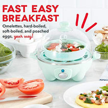 Load image into Gallery viewer, DASH Rapid Egg Cooker: 6 Egg Capacity Electric Egg Cooker for Hard Boiled Eggs, Poached Eggs, Scrambled Eggs, or Omelets with Auto Shut Off Feature - Aqua, 5.5 Inch (DEC005AQ)
