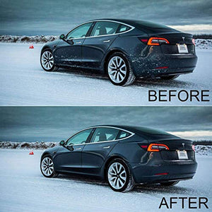 BASENOR Tesla Model 3 Mud Flaps Splash Guards Winter Vehicle Sediment Protection 2016-2023(Set of 4)