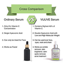 Load image into Gallery viewer, VIJUVE 45% Vitamin C Serum with Double Hyaluronic Acid &amp; Anti-Aging Peptides - 60-times More Efficient than Kojic Acid - For Face &amp; Neck to Keep Skin Elasticity, Reduce Wrinkles &amp; Dark Spots, 30 ml
