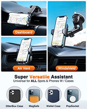 Load image into Gallery viewer, VANMASS Universal Car Phone Mount,【Patent &amp; Safety Certs】 Upgraded Handsfree Stand, Phone Holder for Car Dashboard Windshield Vent, Compatible iPhone 13 12 11 Pro Max Xs XR X 8, Galaxy s20 Note 10 9
