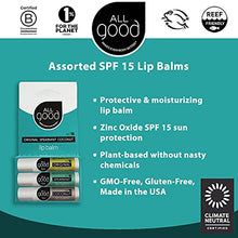 Load image into Gallery viewer, All Good SPF 15 Lip Balm - Calendula, Olive Oil, Beeswax, Vitamin E | (3-Pack) (Original/Spearmint/Coconut)
