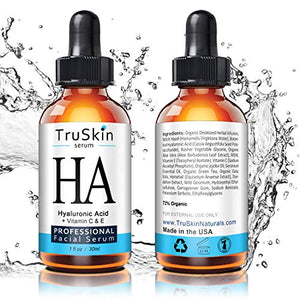 The BEST Hyaluronic Acid Serum for Skin & Face with Vitamin C, E, Organic Jojoba Oil, Natural Aloe and MSM - Deeply Hydrates & Plumps Skin to Fill-in Fine Lines & Wrinkles - (1oz)